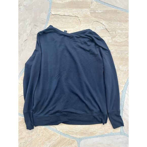 Athleta Top Womens Large Black V Neck Pull Over Lightweight Stretch - Picture 5 of 5